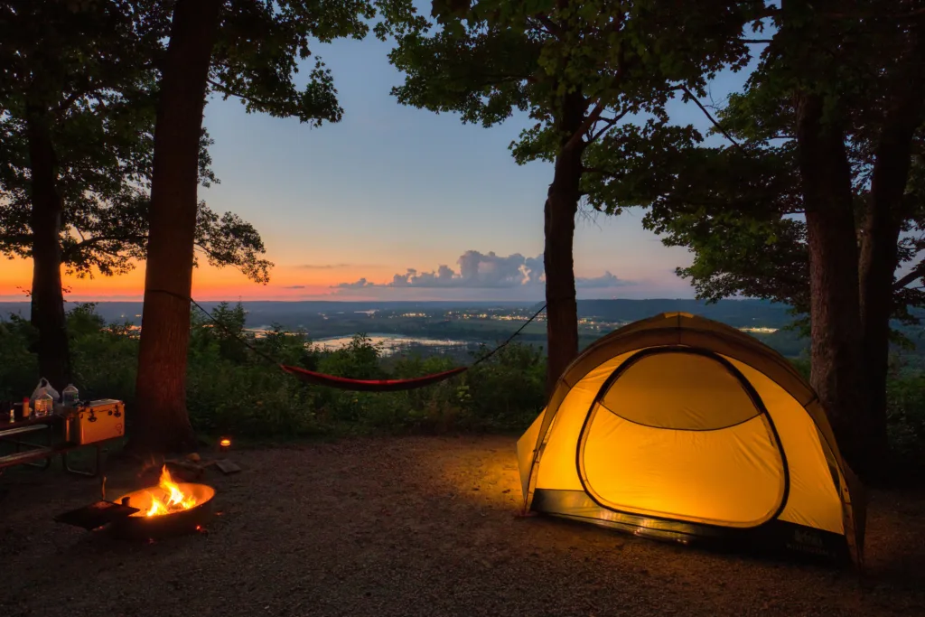 Wyalusing State Park overlook – one of the best campgrounds in Wisconsin