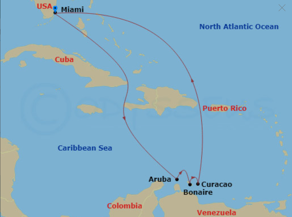 Carnival 8 nights Caribbean Cruise ABC Islands