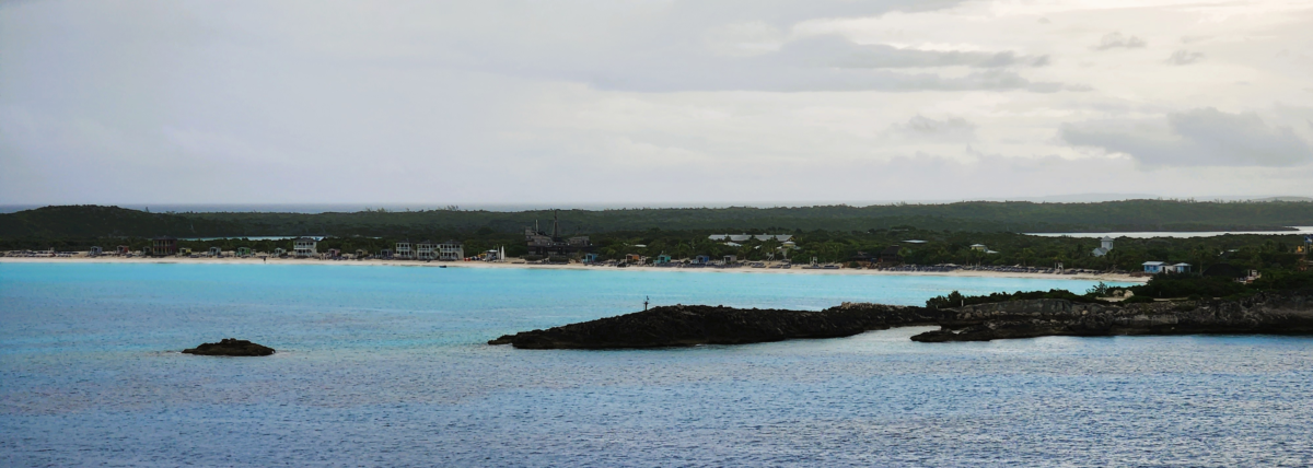 Scenic beach view of Half Moon Cay, Bahamas – private island cruise destination with crystal-clear waters