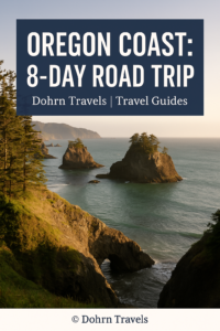 Oregon Coast travel pin highlighting scenic viewpoints and coastal stops