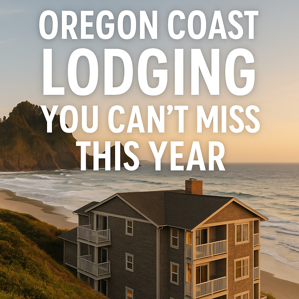 Oceanfront hotels and lodges along the Oregon Coast with Haystack Rock at sunset — Oregon Coast lodging you can’t miss this year