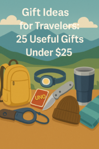 Gift Ideas for Travelers - 25 Useful Gifts Under $25 Pinterest image