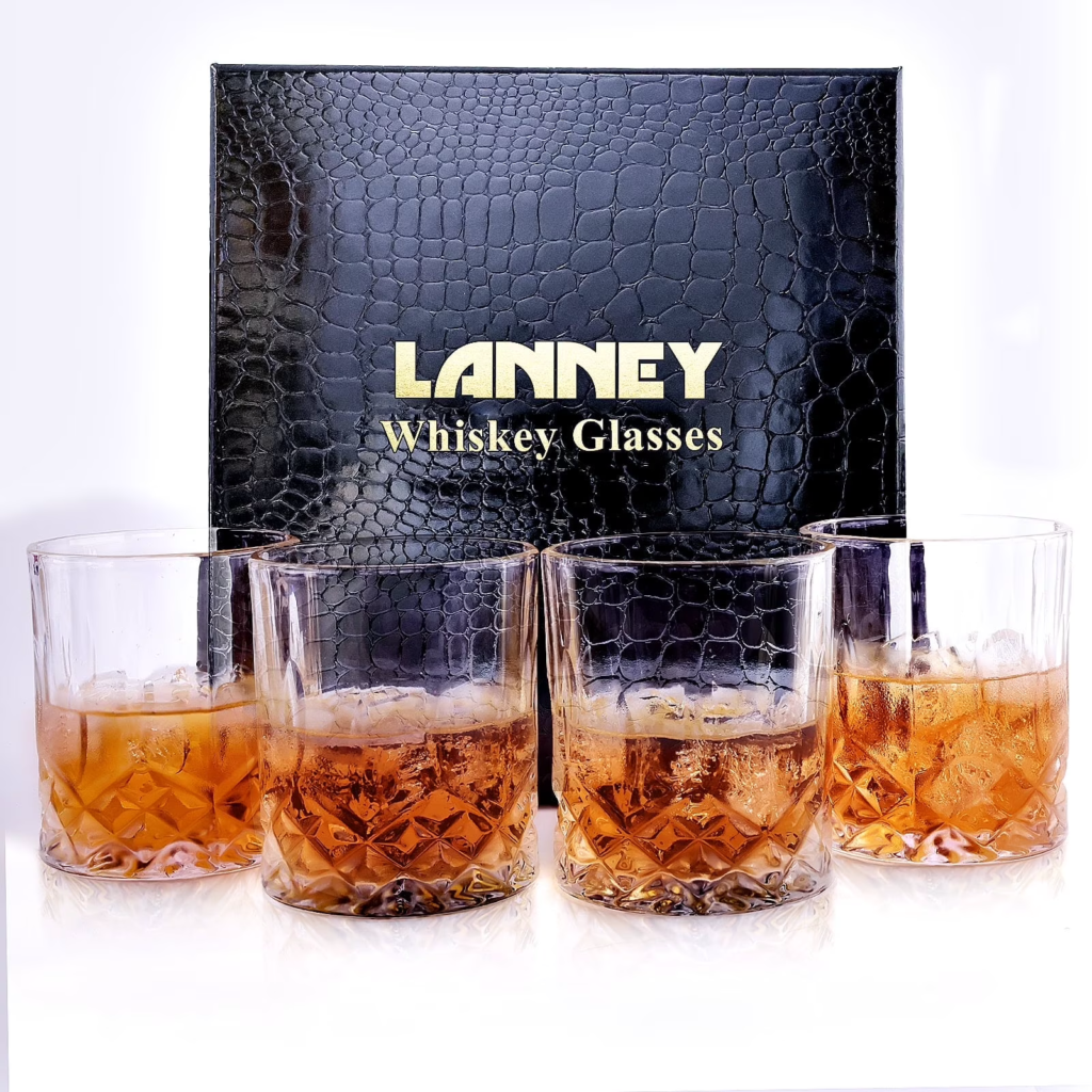 Lanney whiskey glasses set – travel and cabin gift idea for travelers under $25