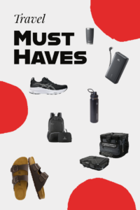 Travel Must Haves Post Pin - Essential Travel Gear