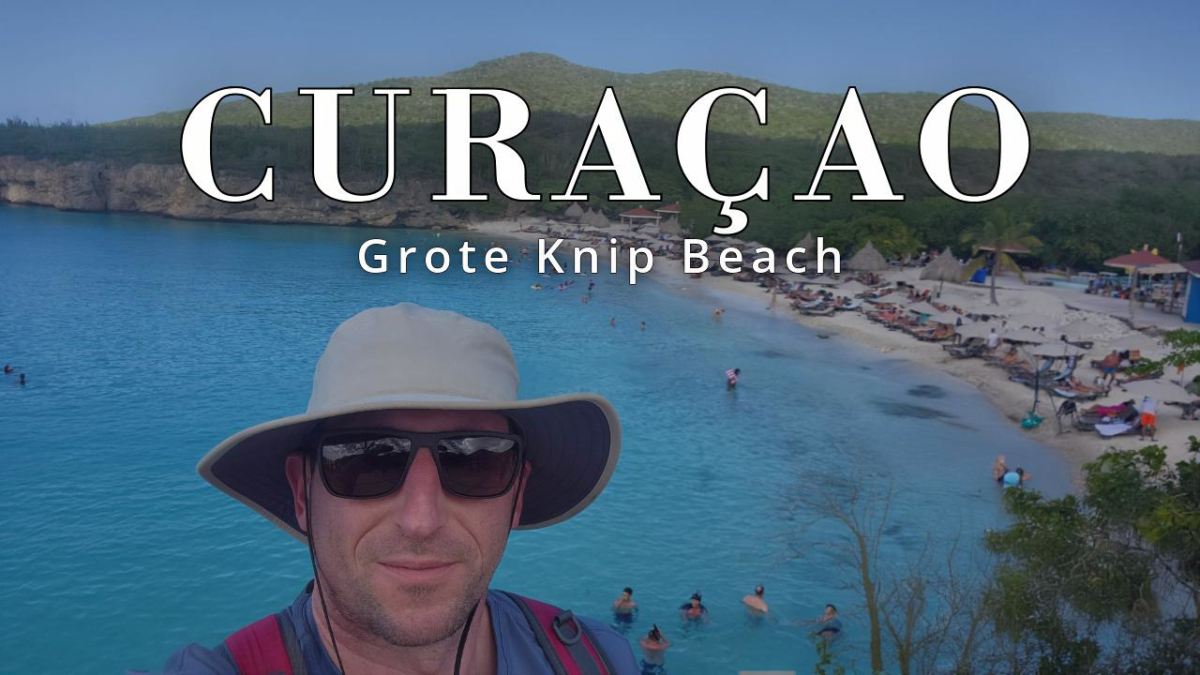 Grote Knip Beach Curaçao Overlook | Dohrn Travels Overlook view of Grote Knip Beach Curaçao with turquoise water and white sand