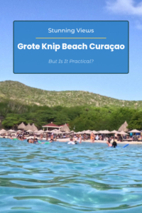 Stunning views at Grote Knip Beach Curaçao with cliffs and clear water