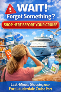Forgot something before your cruise where to shop near Fort Lauderdale cruise port for last minute items