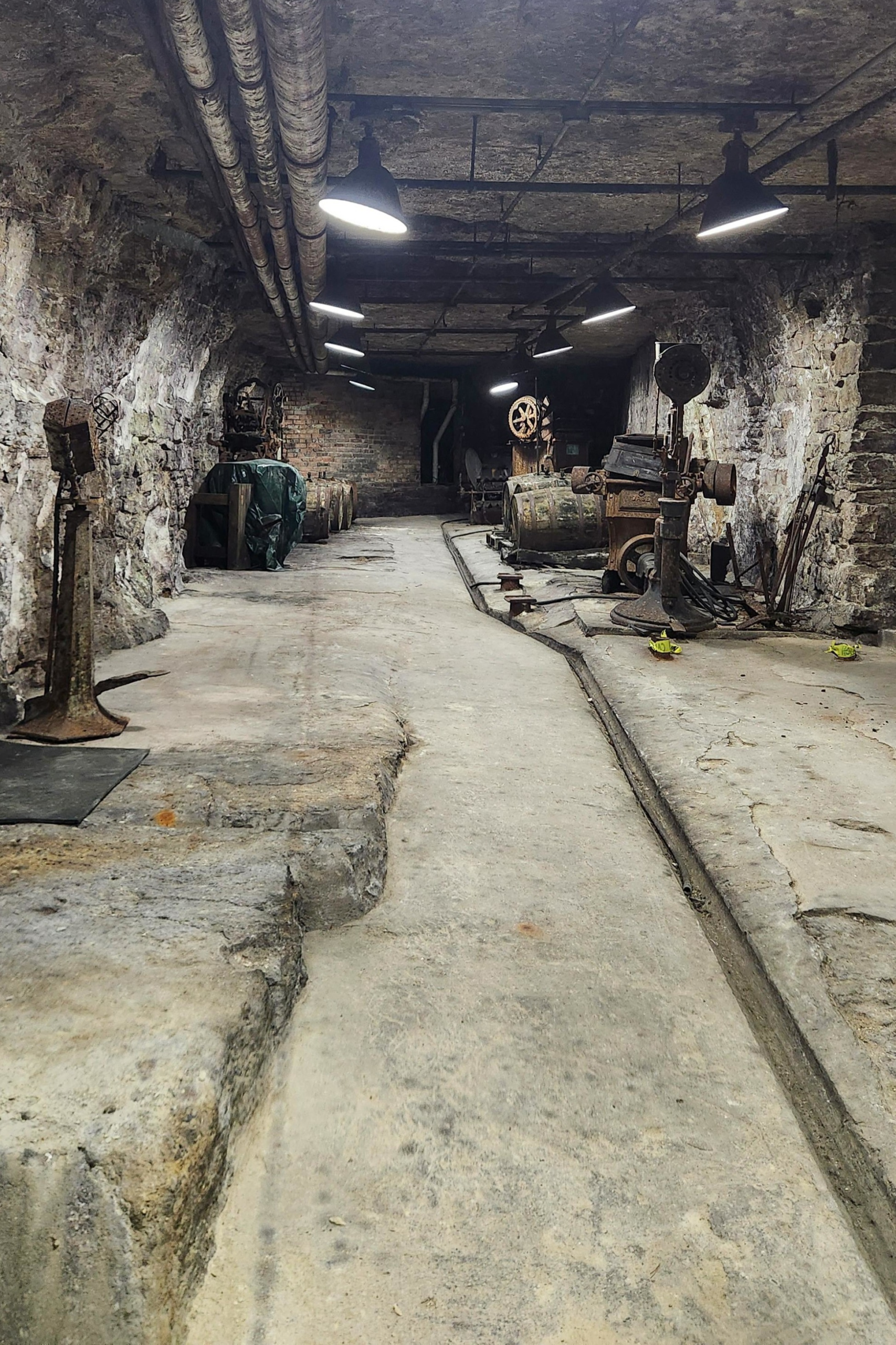 Underground brewery cave tunnel at Potosi Brewery museum