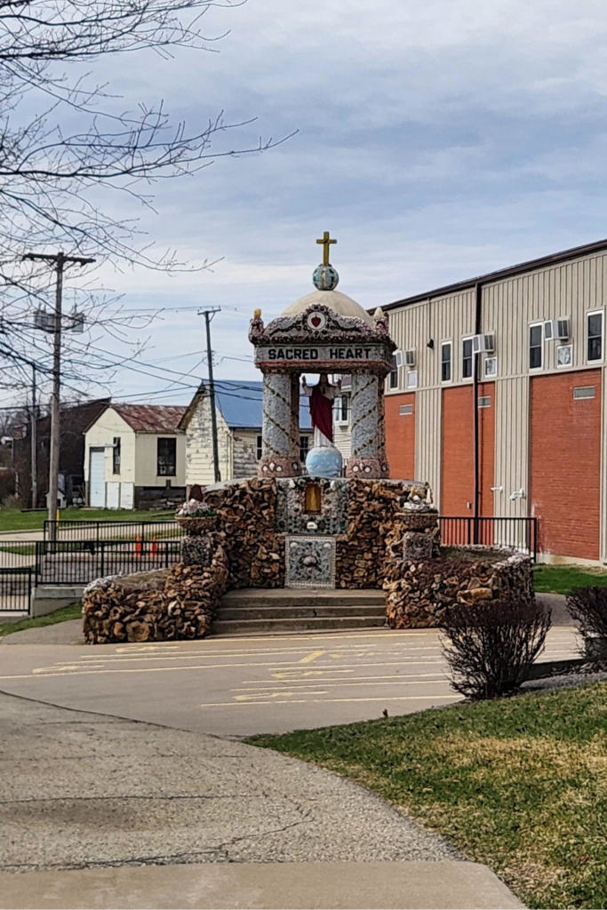 Sacred Heart shrine with Jesus statue at Dickeyville Grotto in Wisconsin