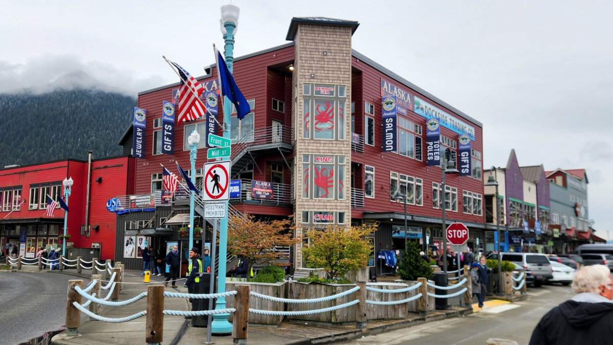 Alaska Crab Company building in downtown Ketchikan near the cruise port.